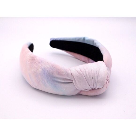 Light Purple Pink Tie Dye Knotted Headband - Picture 2 of 2